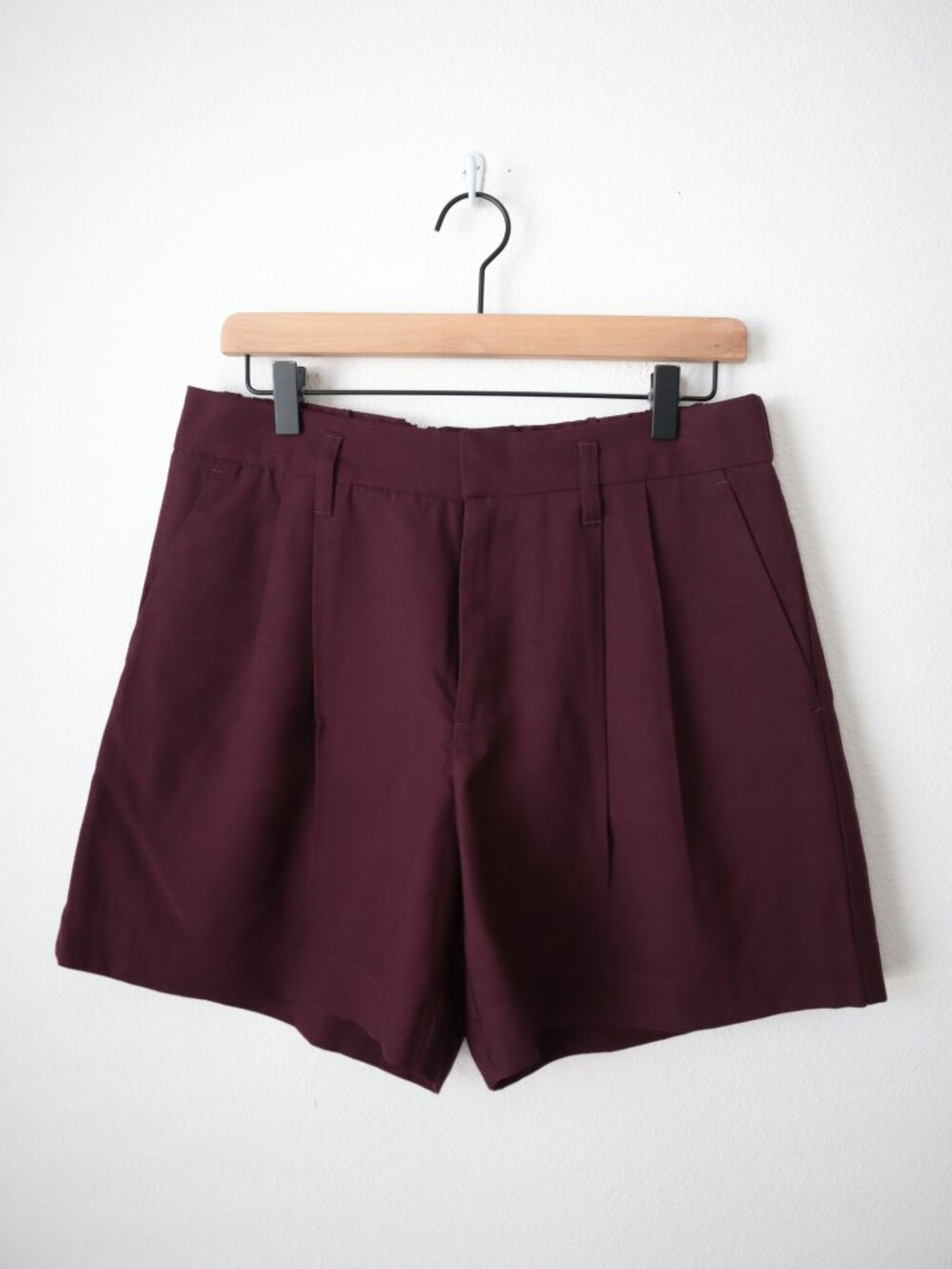 A New Day Burgundy Pleated Shorts | 8